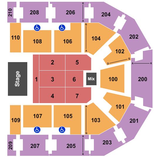 Chesapeake Employers' Insurance Arena MercyMe Seating Chart